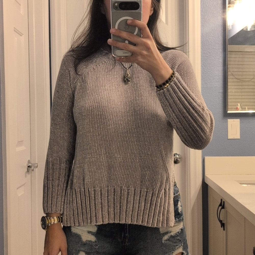 Pink Rose gray cardigan - XS